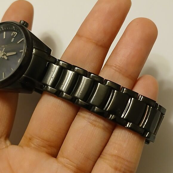 Fossil Women's MOP Dial Black Stainless Steel Analog 5 ATM Watch BQ1123 - Picture 7 of 11